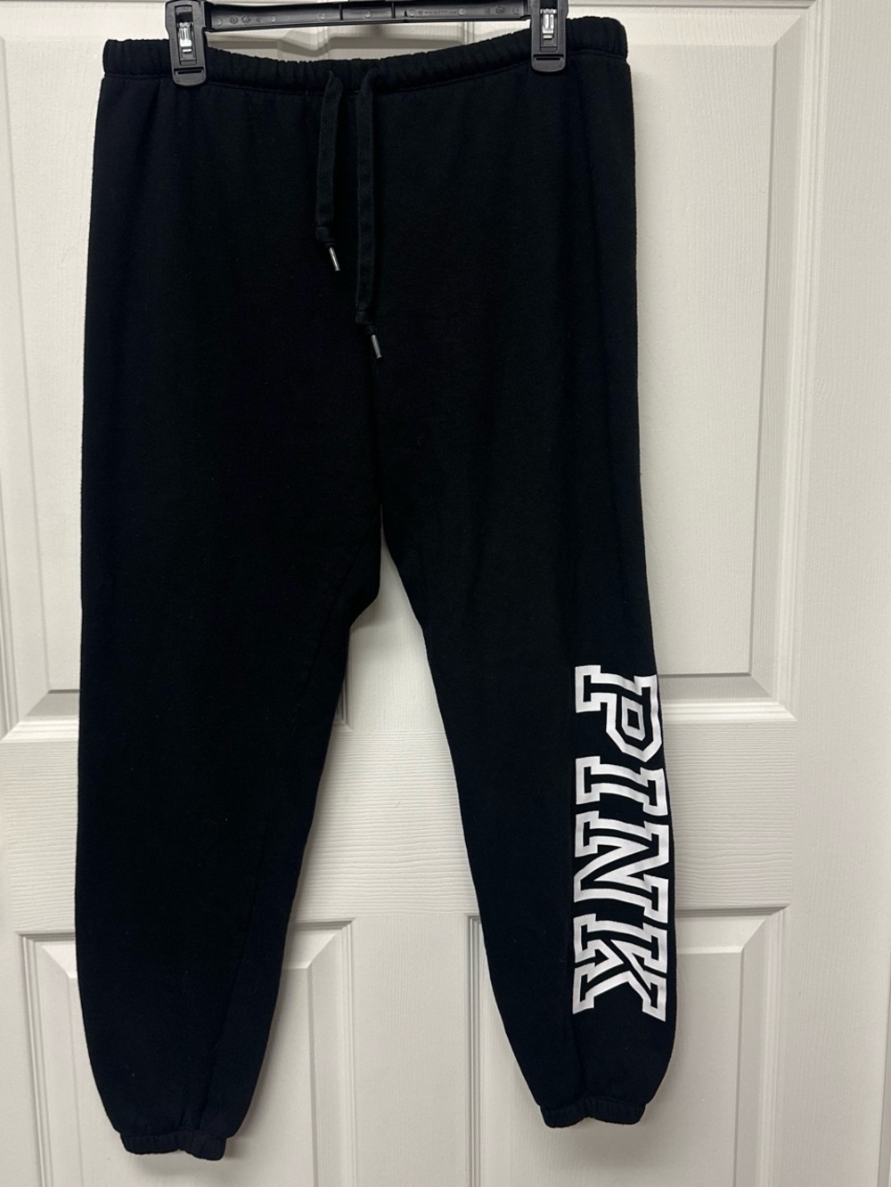 Pink VS black sweatpants size Large